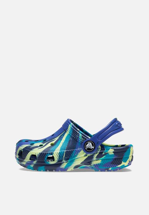 Crocs - Classic marbled clog k - navy/turbo teal