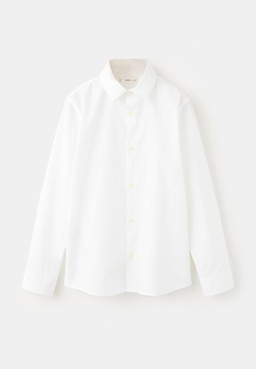 MANGO - Shirt popelin  - white