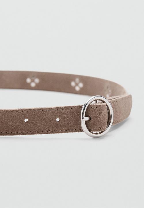 MANGO - Belt BANDUB - Light/Pastel Brown