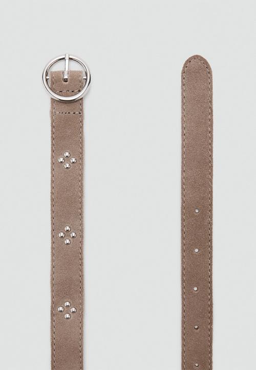 MANGO - Belt BANDUB - Light/Pastel Brown