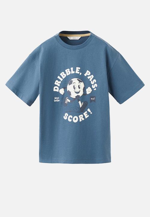 MANGO - T-shirt Funplus-medium blue