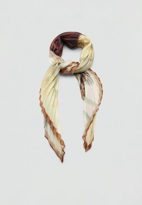 MANGO - Plisse neckerchief - light yellow