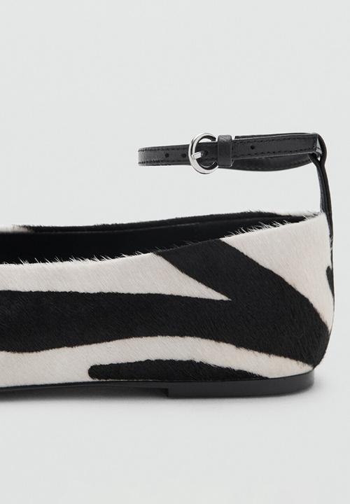 MANGO - Fabra suede ankle strap pump - black