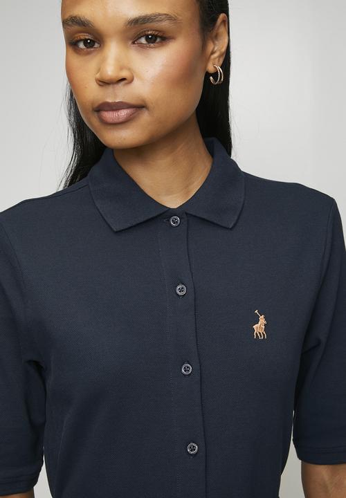 POLO - Wmn Elizabeth Flare Ss Golfer Dress - Carbon