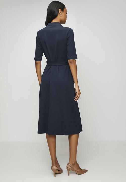 POLO - Wmn Elizabeth Flare Ss Golfer Dress - Carbon