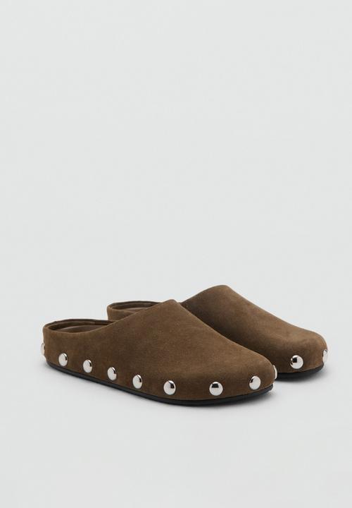 MANGO - Clog suede mule - light/pastel brown