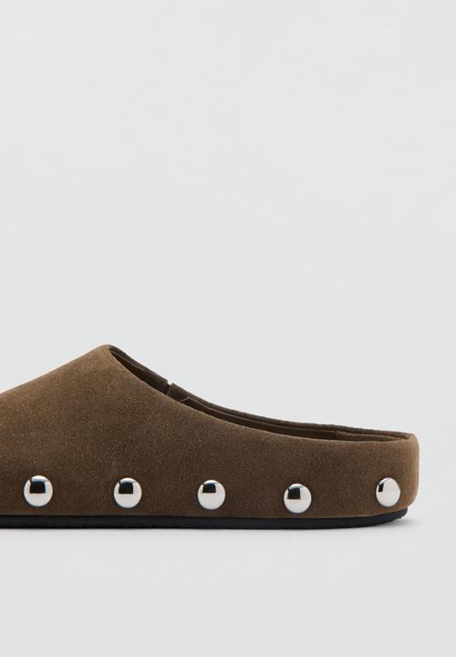MANGO - Clog suede mule - light/pastel brown
