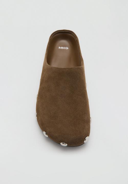 MANGO - Clog suede mule - light/pastel brown