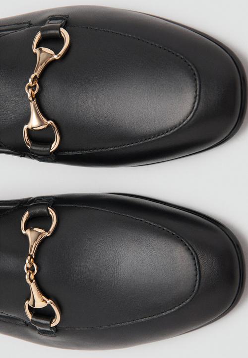 MANGO - Liso leather loafer - black