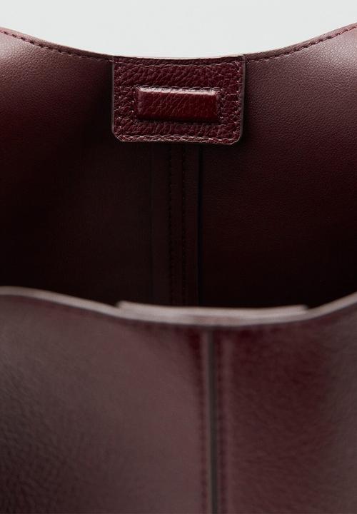 MANGO - Candance tote bag - dark red