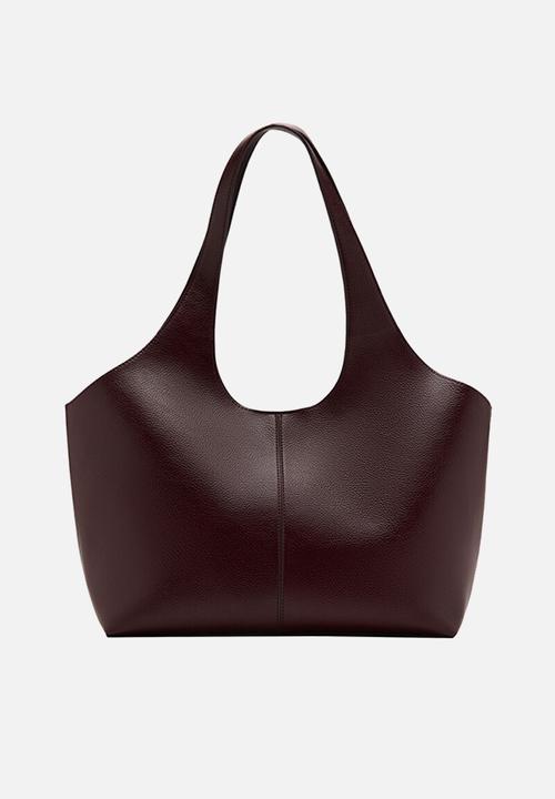MANGO - Candance tote bag - dark red