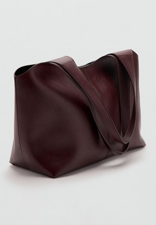 MANGO - Candance tote bag - dark red
