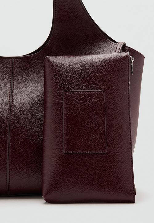 MANGO - Candance tote bag - dark red
