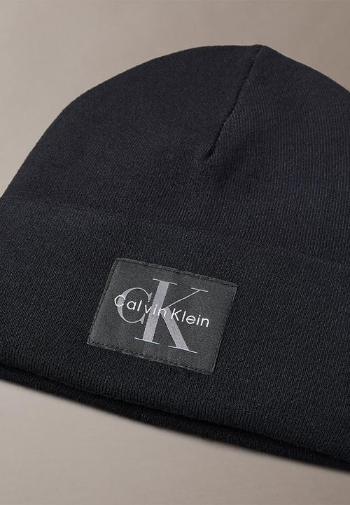 Calvin Klein - Monologo Patch Beanie - Black