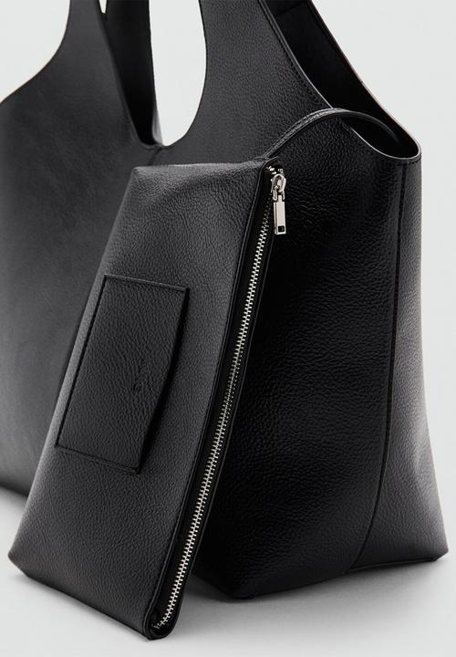 MANGO - Candance tote bag - black