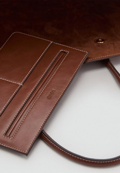 MANGO - Capi shoulder bag - medium brown