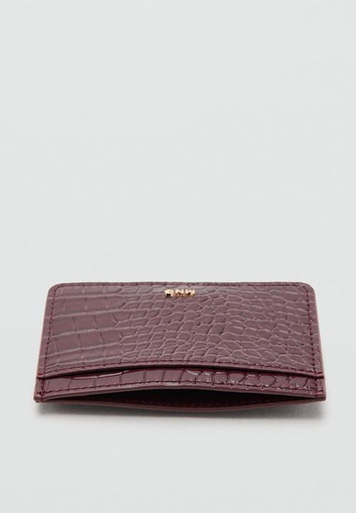 MANGO - Victoria card holder-dark red