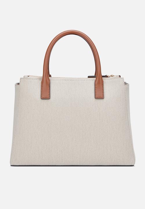 GUESS - Reena Satchel Bag - Natural