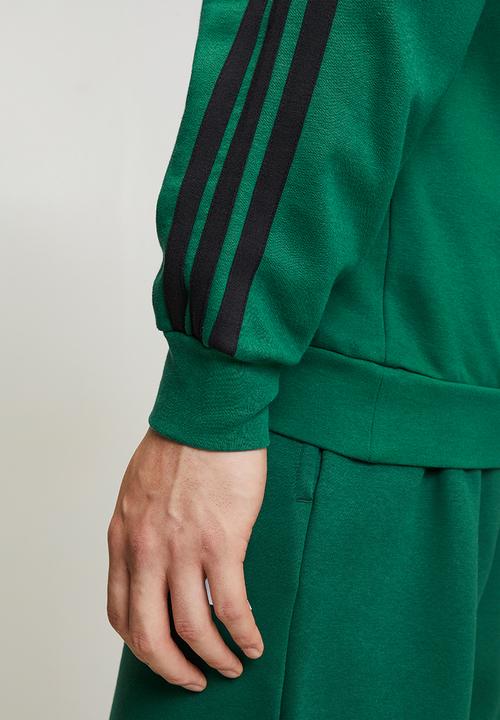 adidas Performance - 3Stripe FL Crew Sweatshirt  - College GREEN