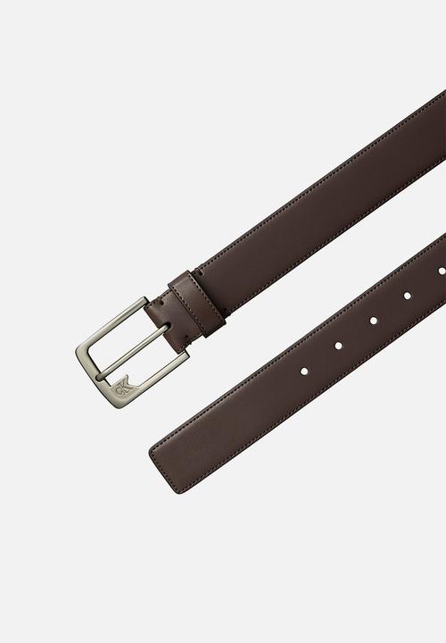 Calvin Klein - Ssnl Mono Frame Buckle 35Mm - CK Dark Brown/Pewter