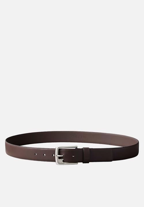 Calvin Klein - Ssnl Mono Frame Buckle 35Mm - CK Dark Brown/Pewter
