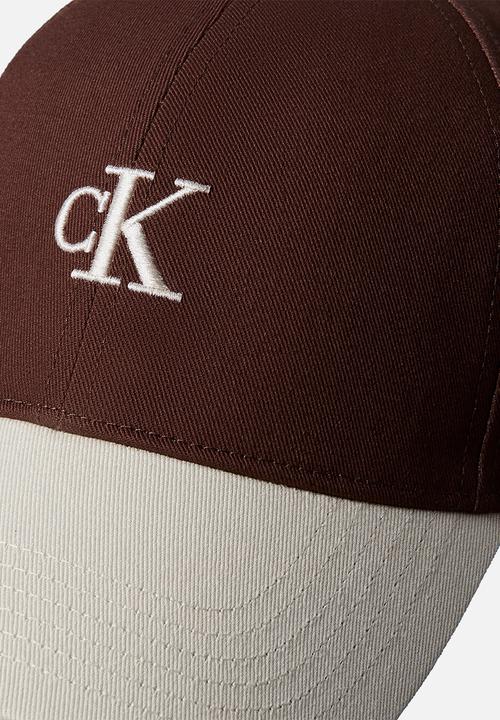 Calvin Klein - Monogram Emb Colorblock Baseball Cap - Chocolate Martini
