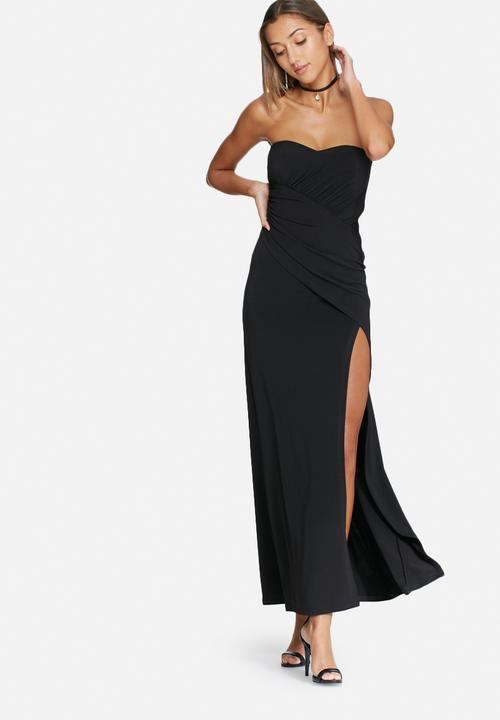 Boobtube maxi dress - black