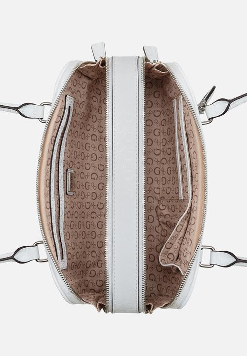 GUESS - Carla Shoulder Satchel Bag - White