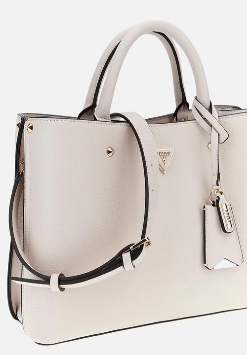 GUESS - Meridian Girlfriend Satchel Bag - Ivory