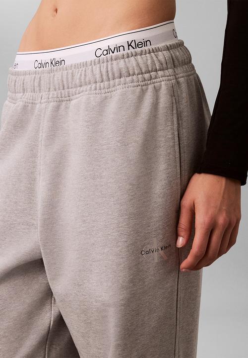 Calvin Klein - Monologo foil french terry jogger - heroic grey heather