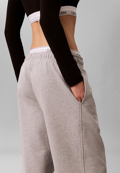 Calvin Klein - Monologo foil french terry jogger - heroic grey heather