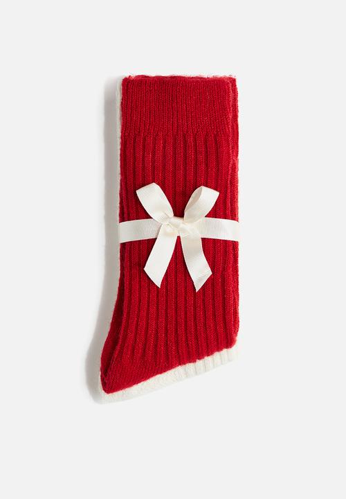 H&M - 2-Pack wool-blend socks - red