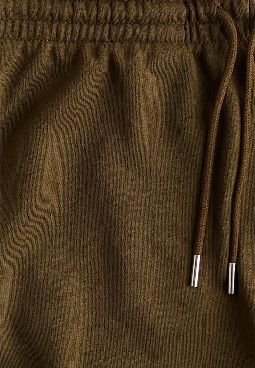 H&M - Sweatshirt shorts - dark khaki green