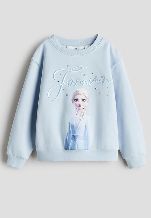 H&M - Motif-detail sweatshirt - light blue/frozen