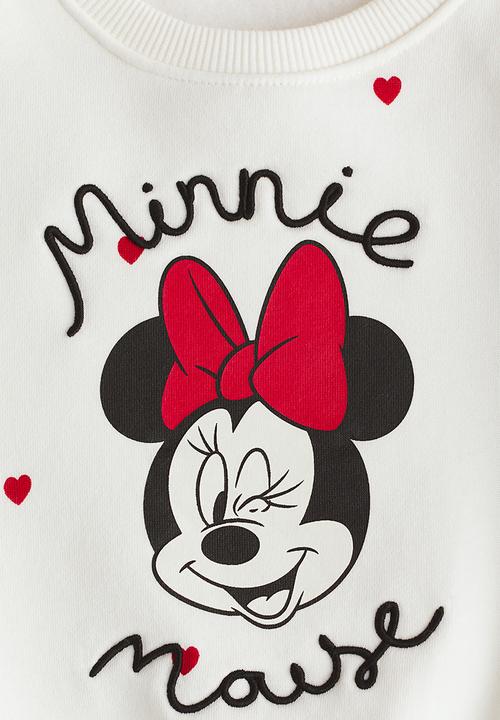 H&M - Motif-detail sweatshirt - white/minnie mouse