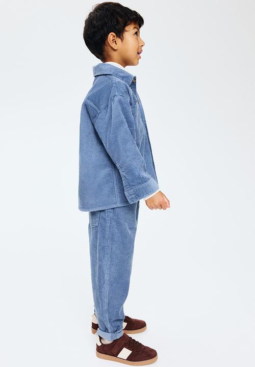 H&M - Cotton corduroy trousers - dusty blue