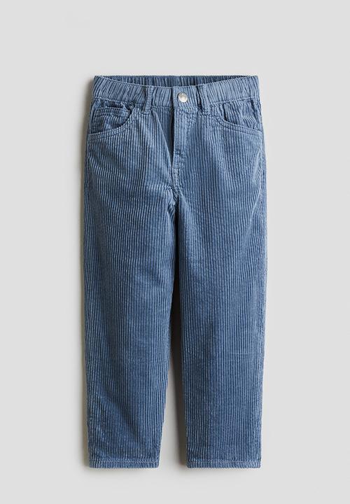 H&M - Cotton corduroy trousers - dusty blue