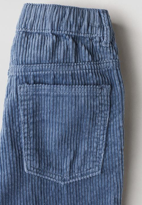 H&M - Cotton corduroy trousers - dusty blue