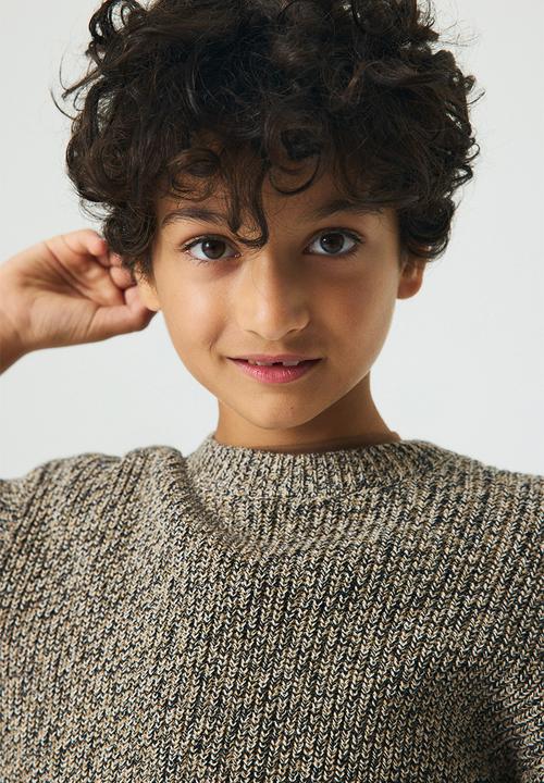 H&M - Rib-knit cotton jumper - beige marl