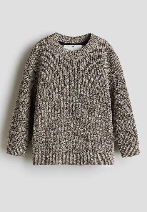 H&M - Rib-knit cotton jumper - beige marl
