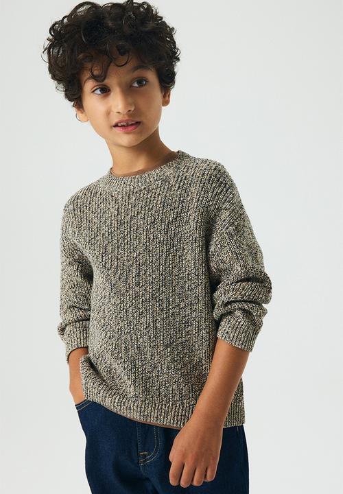 H&M - Rib-knit cotton jumper - beige marl