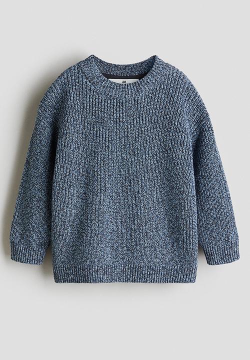 H&M - Rib-knit cotton jumper - dusty blue