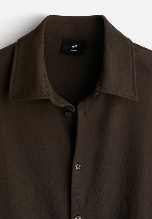 H&M - Loose fit shirt - dark khaki green