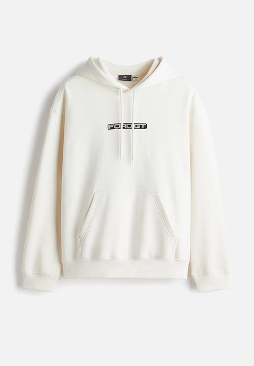 H&M - Loose fit printed hoodie - white/ford