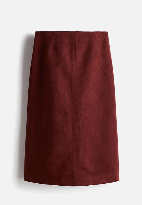 H&M - Midi skirt - burgundy
