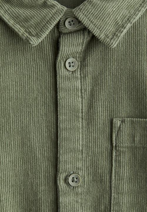 H&M - Cotton corduroy shirt - khaki green