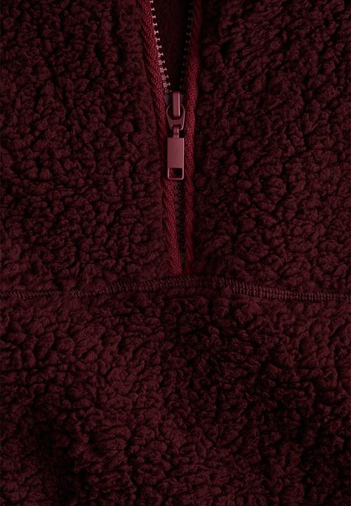 H&M - Zip-top teddy sweatshirt - burgundy