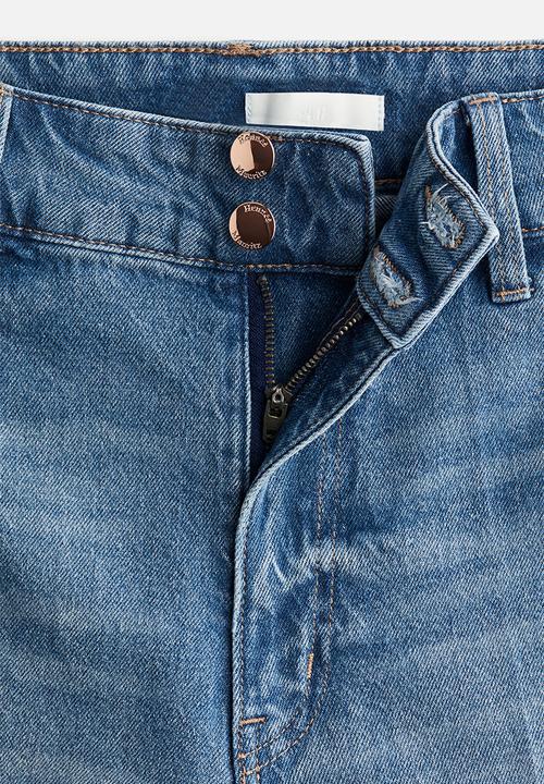 H&M - Wide high jeans - denim blue