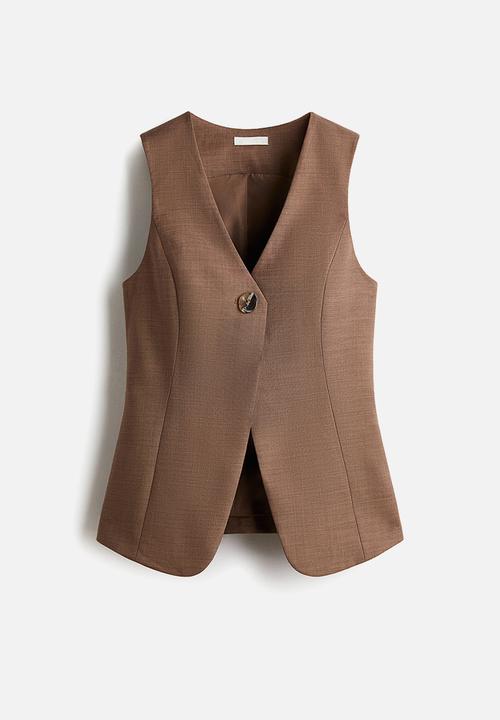 H&M - V-neck waistcoat - brown