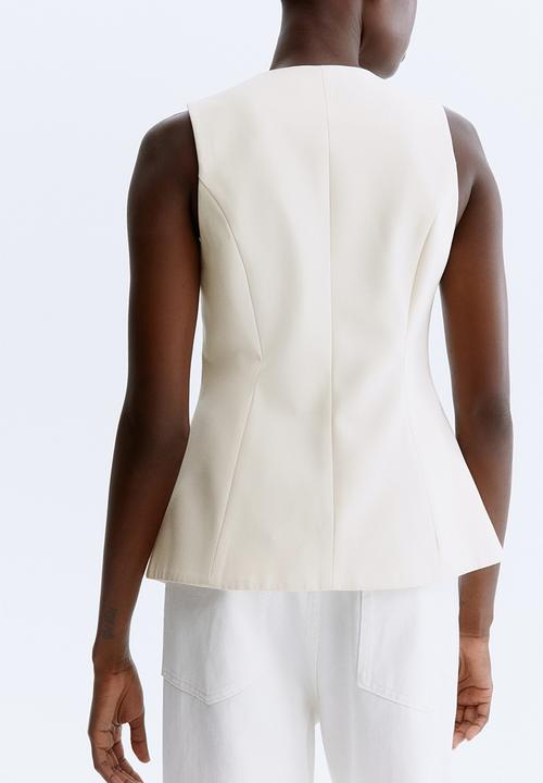 H&M - V-neck waistcoat - cream